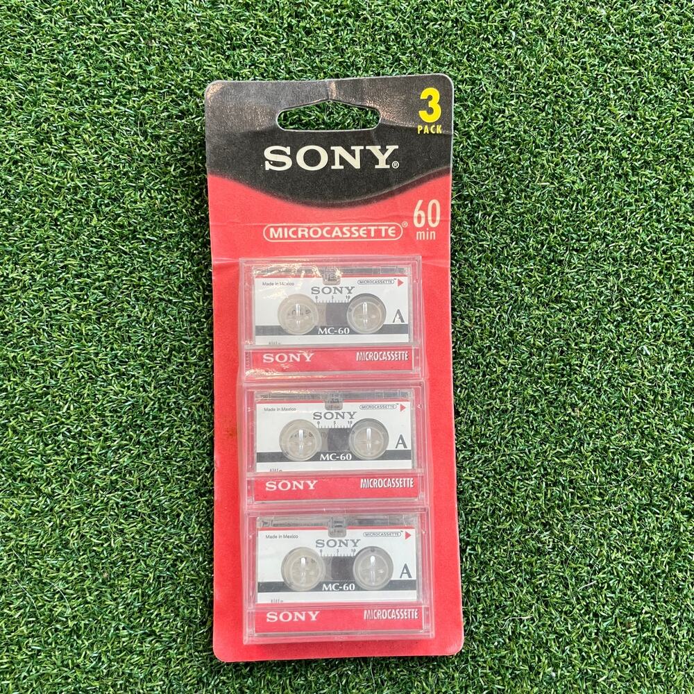 Sony 3mc-60 Microcassette  60 Minutes 3-pack Sealed